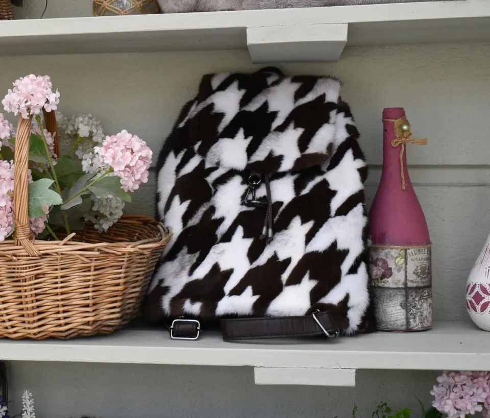 Mink Fur Bag Multicolor for Woman