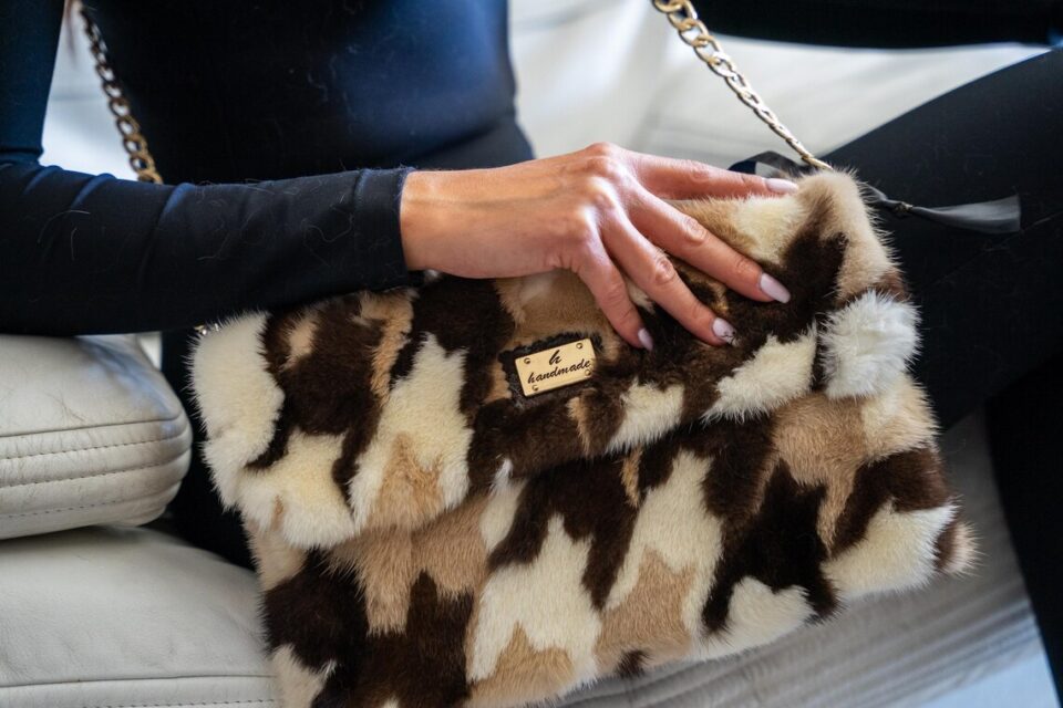 Mink Fur Bag Small Envelope Hair