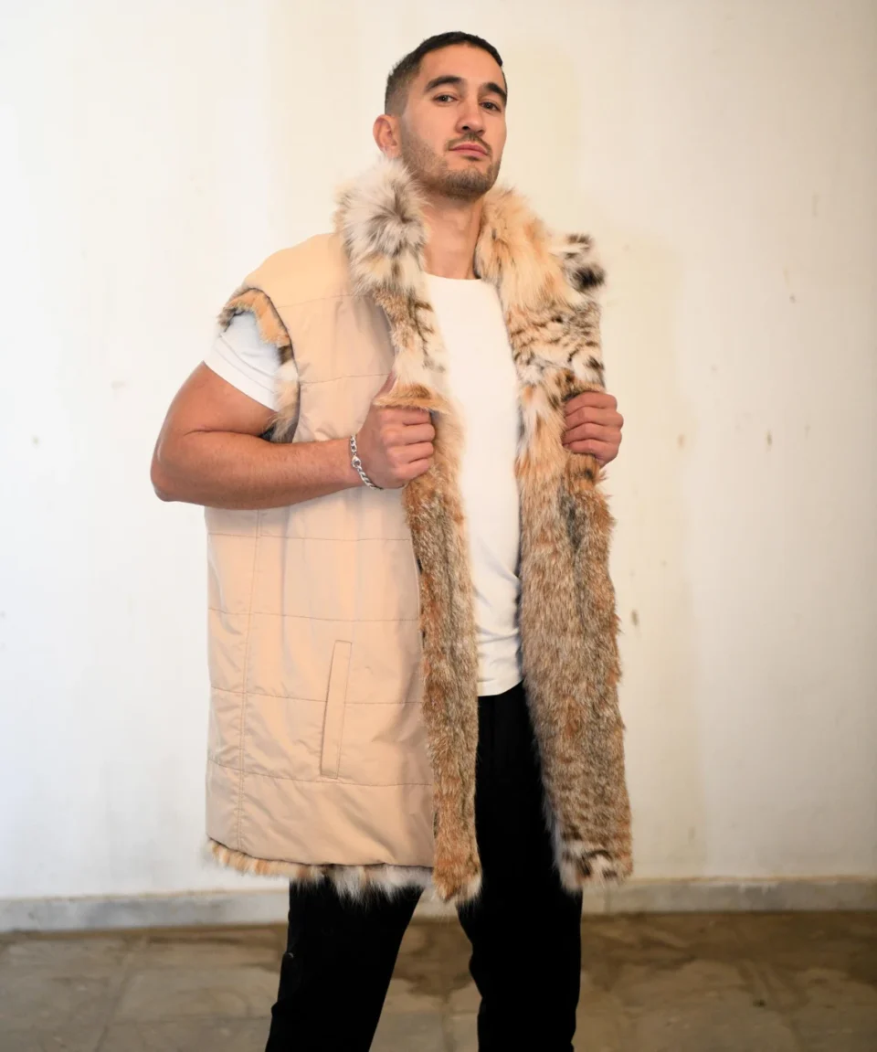 Vest Men Jacket Lynx Waterproof Beige