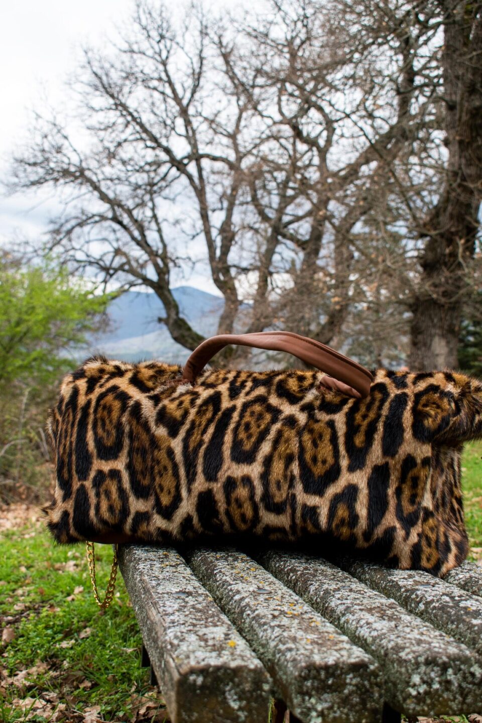 Bag Big Travel Animal Type Stamp Mink Fur