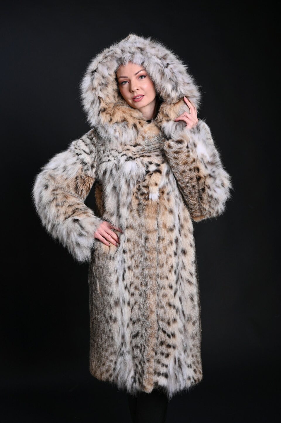 Classic Lynx Fur Jacket with Hood